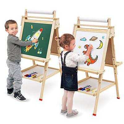 MEEDEN Easel for Kids, Double-Sided All-in-one Wooden Art Easel, Kids Art  Easel Set with Paper Rolls, Magnetic Easel with Whiteboard & Chalkboard,  Finger Paints, Accessories Easel for Toddlers - Yahoo Shopping