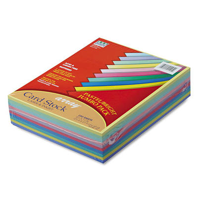 Pen + Gear Assorted Pastel Cardstock Paper, 8.5 x 11, 67 lb, 400 Sheets 