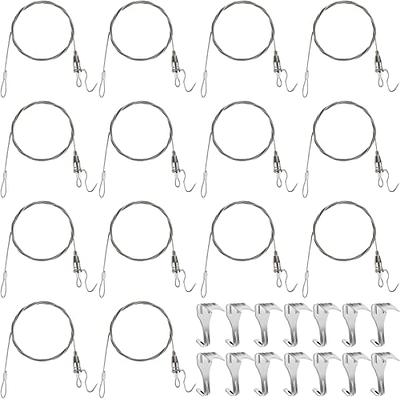 Heavy Duty Picture Wire Hanging Kit - D-Ring, Screws, Hanging Hooks,Level.  Supports up to 110 lbs 50+ Feet (15.25M) Stainless Steel Wire Hanger -  Yahoo Shopping