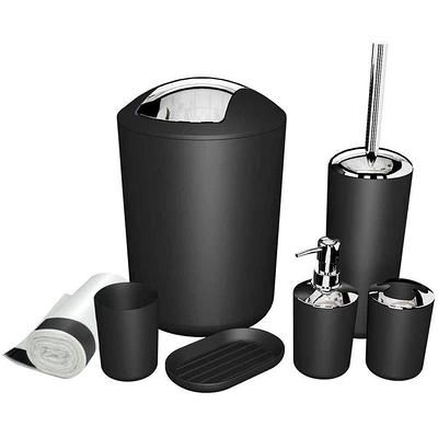 Dracelo 6-Piece Bathroom Accessory Set with Soap Dispenser, Tray