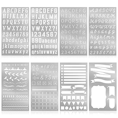 36pcs Letter and Number Stencils DIY Drawing Templates Journal Stencils with A Storage Bag for Notebook Diary Scrapbook