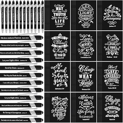 Estune 48 Pcs Bible Pens Notepads Gifts Set 24 Bible Ballpoint Pen 24 pcs  Bible Notebook Inspirational Quotes Christian Pens Bible Journal for Women  Motivational Christian Gifts (Classic Style) - Yahoo Shopping