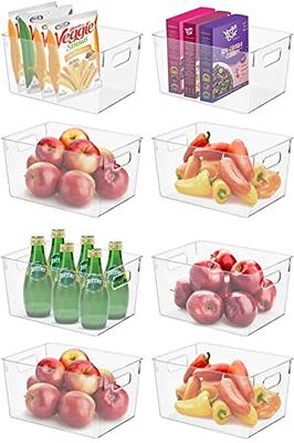 wilfox Pantry Organizer, 5 Pack Clear Organizer Bins with Removable  Dividers, Pantry Organizers and Storage, Fridge Organizer and Cabinet  Organizer