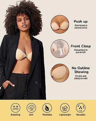 Adhesive Bra Strapless Sticky Invisible Push Up Silicone Bra For Backless  Dress With Nipple Covers Nude