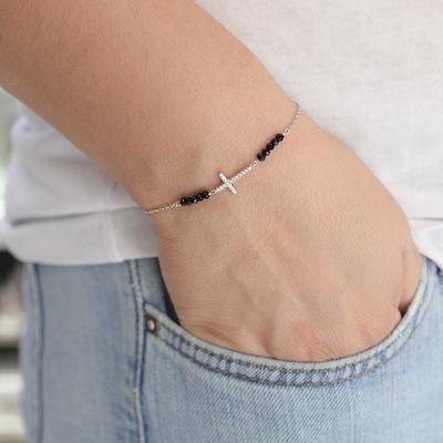 Natural Multi Tourmaline Silver Chain Bracelet/ 925 Sterling Silver / 3MM  Beads/Stacking Bracelet/Jewelry For Women / 7+1 Inch Adjustable Chain / -  Yahoo Shopping