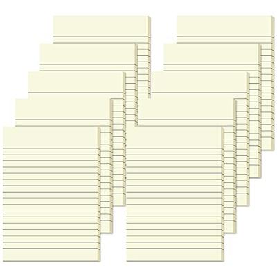 (8 Pack) Lined Sticky Notes 4X6 in, Pastel Ruled Post Stickies Colorful,  Super Sticking Power Memo Post Stickies Big Square Sticky Notes for Office