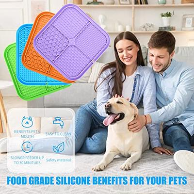 Lick Mat for Dogs and Cats Premium Silicone Pet Licking Mats with Suction  Cups Anxiety Relief Dental Health and Slow Feeding Durable and Easy to  Clean - lilac 