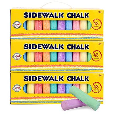 144 PCS Jumbo Washable Sidewalk Chalk Set Non-Toxic Jumbo Chalk