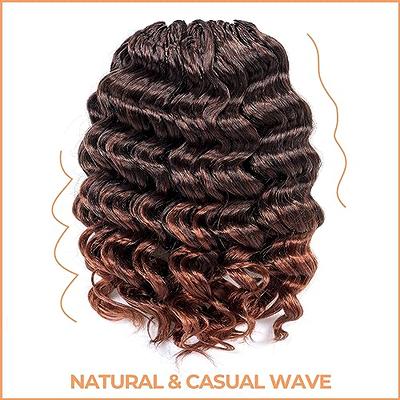 24 inch Ocean Wave Crochet Hair Deep Wave Twist Crochet Hair Extensions  Curly Braiding Hair 3 packs Long Wavy Water Wave Braids For Women Synthetic