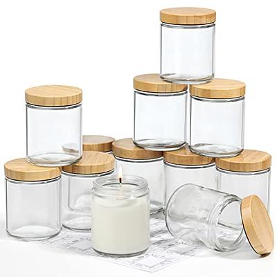 Glass Jars with Bamboo Lids EcoEvo, Glass Spice Jars Set, Glass