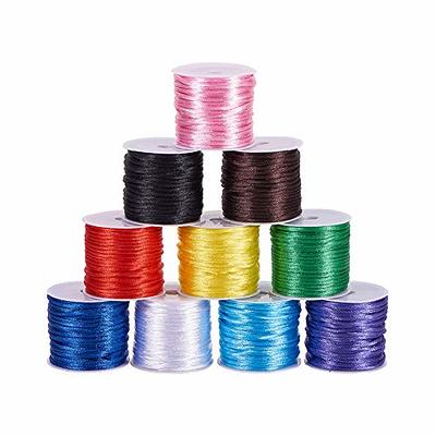 2 Rolls 3mm Silk Cord Chinese Knot String Beading Thread for Bracelet  Making DIY 1mm Rattail Cord Nylon String Cord Nylon String Rattail Cord  Crafts