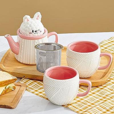 Ceramic Tea Pot with Infusers for Loose Tea -14 ounces Pink Rabbit Design teapot  set pink teapot (Pink teapot 1) - Yahoo Shopping