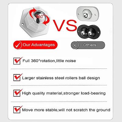 Self Adhesive Mini Caster Wheels, 360 Degree Wheels for Appliances,  Appliance Wheels for Small Kitchen Appliances, Mini Swivel Wheels for  Storage Box