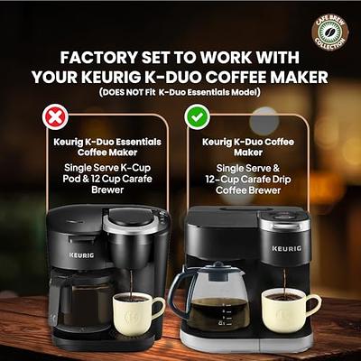 Keurig K-Duo Plus Coffee Maker, Single Serve and 12-Cup Carafe Drip Coffee  Brewer, Compatible with K-Cup Pods and Ground Coffee, Black