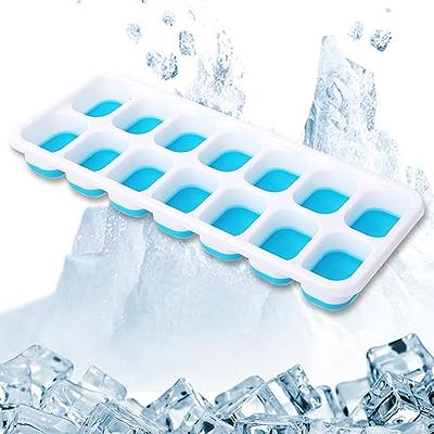 Ice Cube Tray with Lid and Storage Bin for Freezer, Easy-Release 55 Mini  Ice Tray with Spill-Resistant Cover, Container, Scoop, Flexible Durable