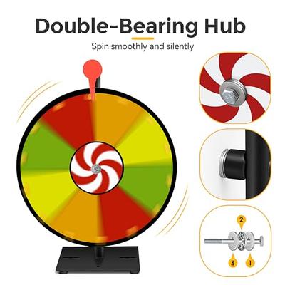  12 Inch Spinning Prize Wheel, Heavy Duty Base with 10 Slots  Color Tabletop Spinner, Spin The Roulette Wheel for Carnival, Trade Show  and Win Fortune Spin Games : Toys & Games