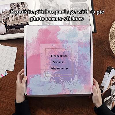 Premium Black Photo Album, Scrapbook Photo Album with Writing Space, 100  Pages for Multiple Photo Sizes, 4x6, 5x7, 6x8, 8x10, Acid Free Photo Album  for Wedding