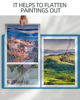 2pcs A3 Diamond Painting Storage Book, 60 Pages Artwork Portfolio, Big Size  Art Folder For 12x16 Inch Diamond Painting(Pink + Blue)