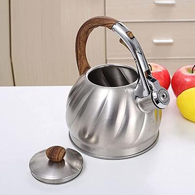2 Liter Teapot with Infuser, Stainless Steel Tea Water Kettle for Stovetop  Gas Stoves Induction Cookers