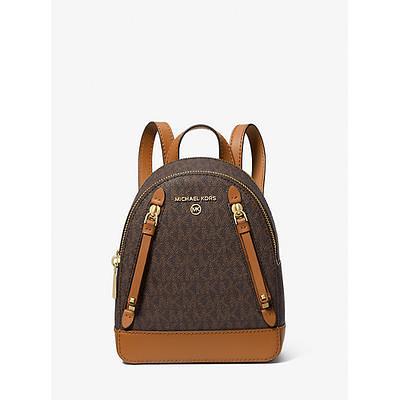 Michael Michael Kors Logo Prescott Large Backpack - Brown/Acorn