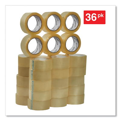 HEAVY-DUTY ACRYLIC BOX SEALING TAPE WITH DISPENSER, 3 CORE, 1.88 X 54.6  YDS, CLEAR, 2/PACK