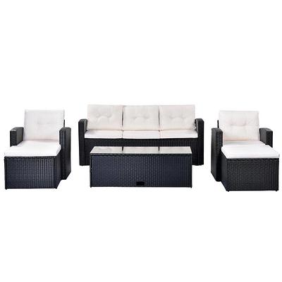 Cesicia 7-Piece Wicker Outdoor Sectional Sofa Set Patio