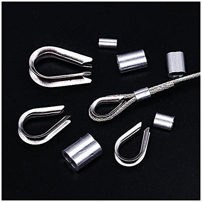 M2 304 Stainless Steel Wire Rope Thimble for Wire Rope Cable Thimbles  Rigging (20PCS)