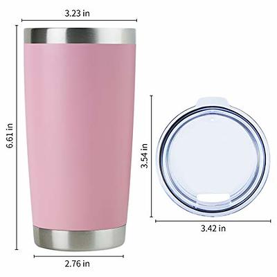 DOMICARE 20 oz Tumbler with Lid and Straw, Stainless Steel