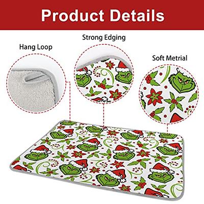 Whaline Christmas Absorbent Dish Drying Mat Cartoon Character Poinsettia  Flower Dish Drainer Mat Xmas Holiday Funny Dry Mat Protector Pad for Home Kitchen  Countertops Plate Tableware Decor, 18 x 24 - Yahoo Shopping