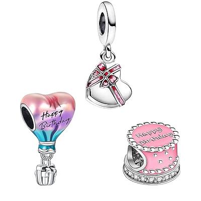 New 925 Sterling Silver Metallic Pink Heart Charm Beads Fit Pandora 925  Original Bracelet Charms for Women Pendant Jewelry Gift