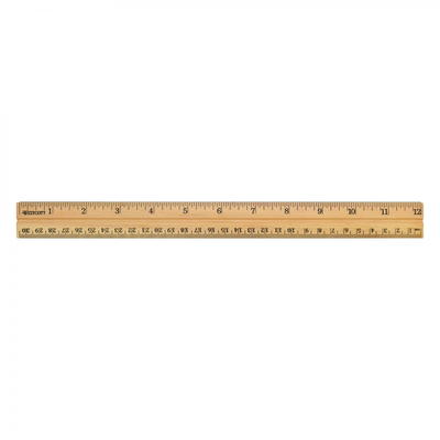 Westcott Wood Ruler, 12, Beveled Edge, Lacquer Finish, 0.24 lb., for  Office, 3-Pack