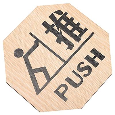 2.8 Push Pull Door Sign, 2 Pairs Acrylic Self-Adhesive Sign - Yahoo  Shopping