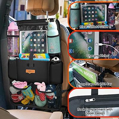  Car Seat Organizer, Backseat Car Organizer with Touchable  Tablet Holder, 12 Storage Pockets, 2 Hooks, Earphone Hole Design, 2 Backup  Bags, Kick Mats Car Organizer Back Seat (2 Pack) : Baby