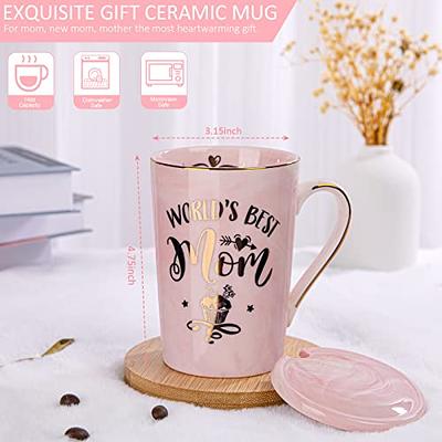 Mothers Day Gifts Mom Birthday Gifts from Daughter Son - #1 Mom Coffee Mug  Christmas Gifts for Moms Grandma - White, 11oz