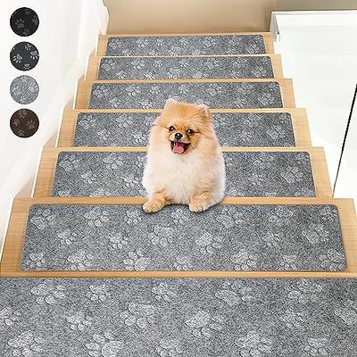 Non Slip Rubber Stair Treads, Carpet Stair Treads, Stair Runners for Wooden  Steps, Basement Stair Rug Mats for Pet, Kids and Elderly, 30X8