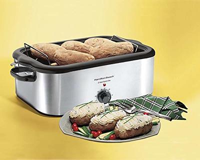 Hamilton Beach 28 lb 22-Quart Roaster Oven with Self-Basting Lid (Stainless  Steel) 