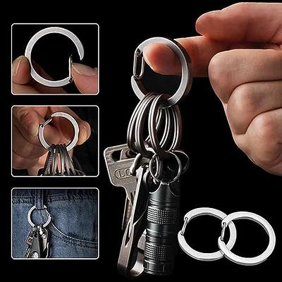 TISUR Titanium Carabiner Keychain Clip,Quick Release Car Key Chain Rings,Small Carabiner Hooks Keychain Accessories