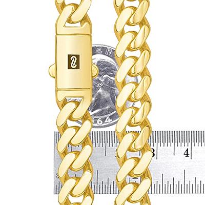 Nuragold 14k Yellow Gold 10mm Solid Rope Chain Diamond Cut Link Necklace,  Mens Jewelry Lobster Clasp 20 - 30