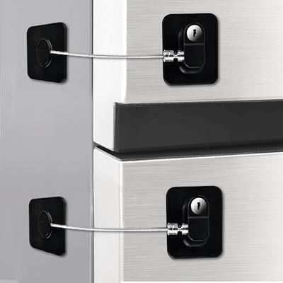 SAFELON 2 Pcs Baby Safety French Fridge Door Lock, Childproof Double Door  Refrigerator Lock, Cabinet Cupboard Lock for Toddlers & Babies, Easy to  Install (Black) - Yahoo Shopping