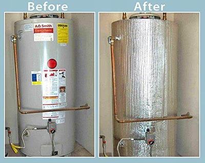 WATER HEATER INSULATION BLANKET ENERGY SAVING REFLECTIVE FOIL 60 GALLON DIY  KIT