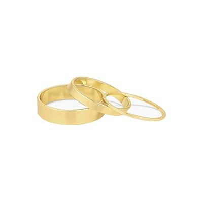 PLOMFOV Gold Rings for Women Non Tarnish Gold Plated Stackable Rings Wedding Bands Eternity Dainty 14K Gold Ring Thin Simple Trendy Thumb Stacking