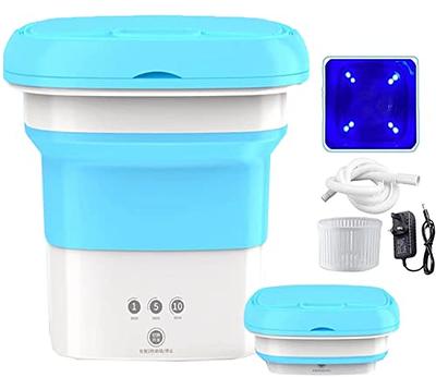 Portable Washing Machine Mini Foldable Washer with Spin Dryer Bucket for  Baby Clothes,Underwear,Socks,Towels Perfect for  Travel,Apartment,Lightweight