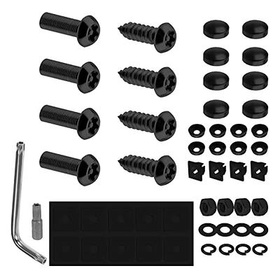 SAVITA Anti Theft License Plate Screws Kit, License Plate M6 Screw Security  Fasteners Stainless Steel Fixed Assortment Universal Screw Accessories Theft  Resistant Screws Bolts Covers (Black) - Yahoo Shopping