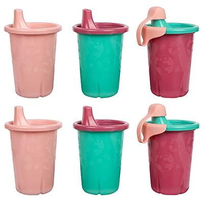 The First Years GreenGrown Reusable Spill-Proof Straw Toddler Cups - Blue - 3pk/10oz