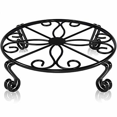 Set Of 2 8 Wall Mounted Flower Pot Holder Ring Brackets Black Powder Coat  - Achla Designs : Target