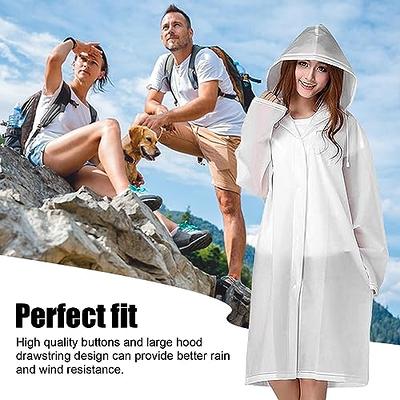 6 PCS Reusable Poncho Waterproof Adult - See Through