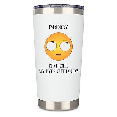 Friends 20 Ounce Stainless Steel White Tumbler, Friends Inspired Tumbler,  Hot or Cold Tumbler, Mother's Day Gift