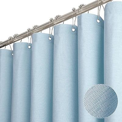 BTTN Fog Blue Shower Curtain - Linen Textured Heavy Duty