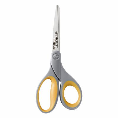 Westcott All Purpose Scissors, 8, Stainless Steel, Straight, for Craft,  Blue, 1-Count 