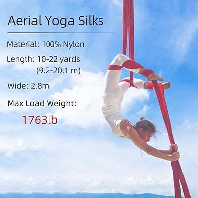 MEMAX Aerial Silks + Yoga Hammock Includes Premium 100% Aerial